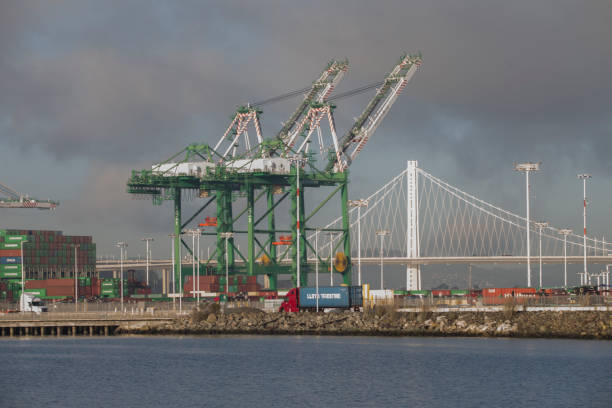 istock Commercial port at dusk 871091118