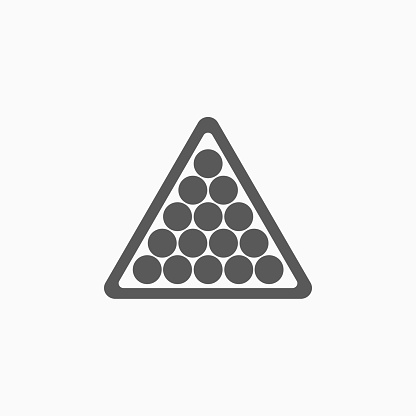 billiard balls triangle icon