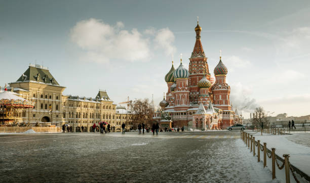istock St. Basil's Cathedral on Red Square in Moscow during Christmas, Russia 871099168