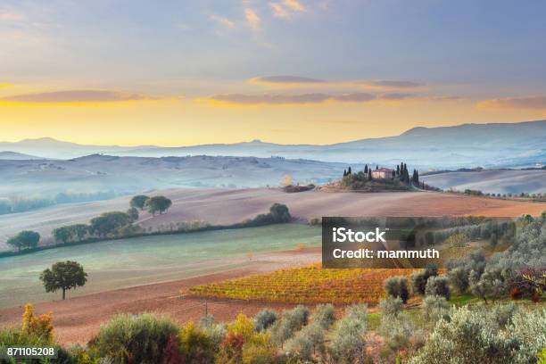 Landscape In Tuscany Italy Stock Photo - Download Image Now - Tuscany, Landscape - Scenery, Italy