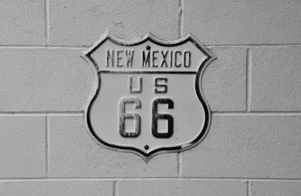 Photo of Route 66 sign in New Mexico.