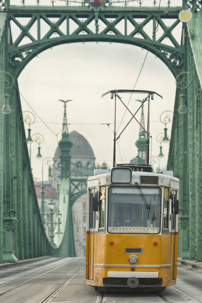 istock Vintage Cable Car on Liberty Bridge 871114654