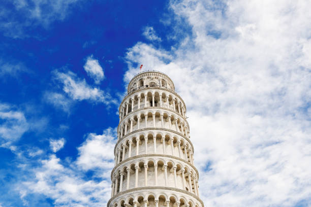 istock Leaning tower of Pisa, blue sky and clouds, Italy 871129696