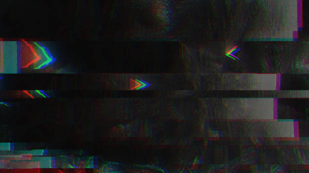 уникальный дизайн абстрактный цифровой пиксель шум сбой ошибка видео повреждение - disco lights audio стоковые фото и изображения