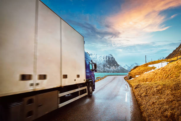 istock Truck on road in Norway 871136752