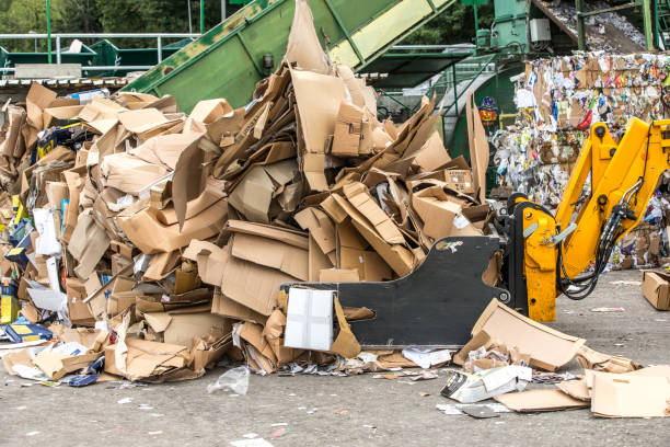 istock Separation of Cardboard at Garbage Recycle Center 871137010