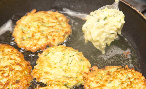 istock Fritters are fried in oil in a frying pan 871138010