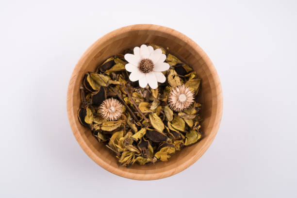 A composition of colorful dried flowers