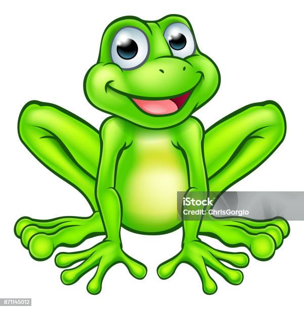 Cartoon Frog Stock Illustration - Download Image Now - Frog, Cartoon, Amphibian