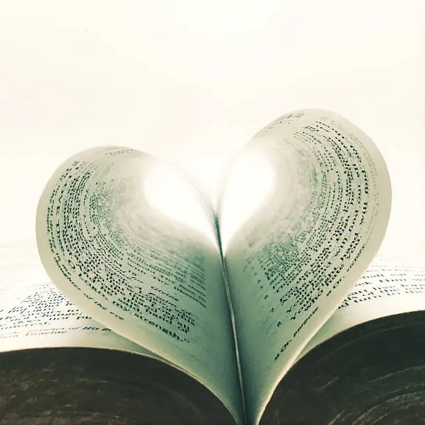Photo of Heart Shaped Book Pages
