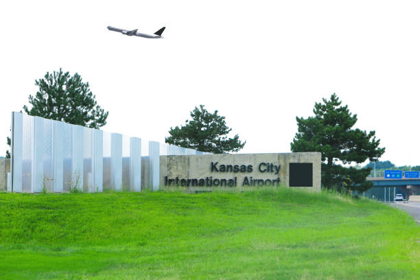 Kansas City International Airport Airplane stock photo