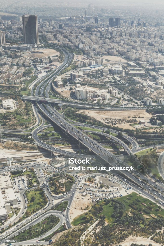 View from The Milad Tower in Tehran, Iran. Riyadh Stock Photo