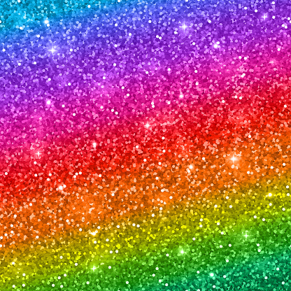 Multicolored glitter background, rainbow gradient. Vector illustration