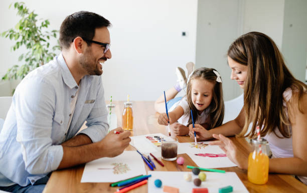 istock Happy familiy spending fun time at home 871167830