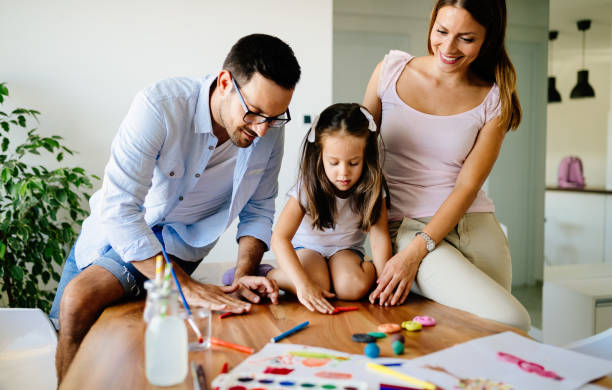 istock Happy familiy spending fun time at home 871167992