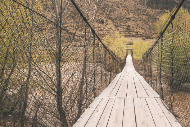 istock suspension bridge over the river 871168296