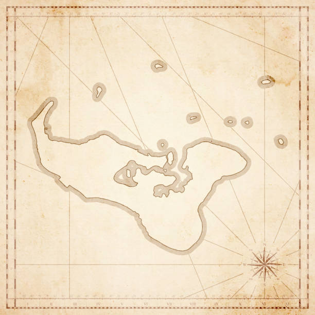 istock Tonga map in retro vintage style - old textured paper 871169630