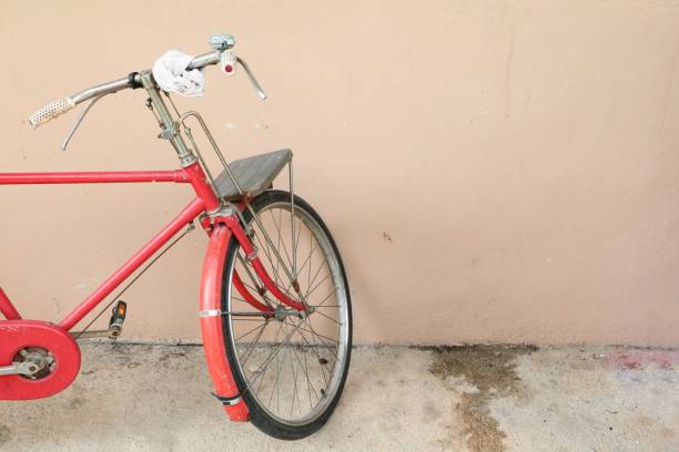 istock bicycle red  classic vintage  with copy space for add text 871172510