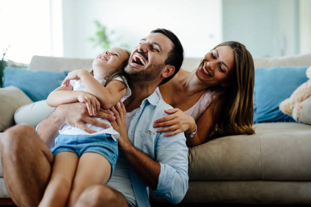 istock Happy familiy spending fun time at home 871176052