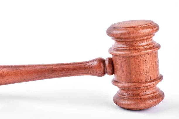 istock Judge gavel isolated on white background. 871179904