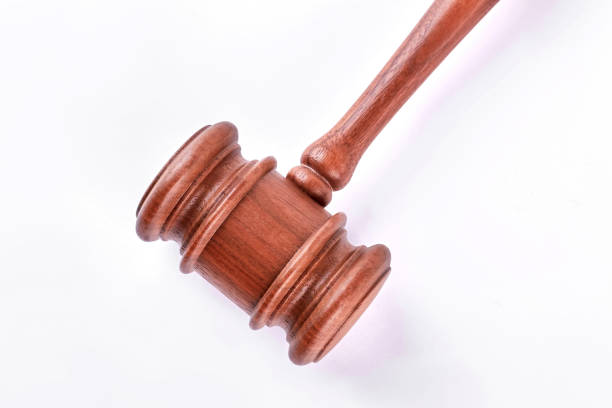 istock Image of judge wooden gavel. 871179964
