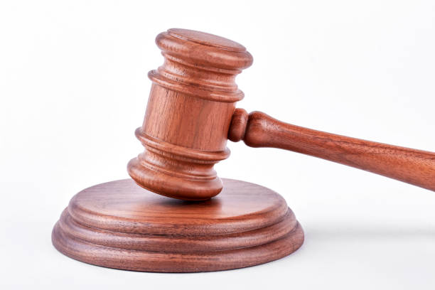 istock Judge gavel with wooden stand. 871180218
