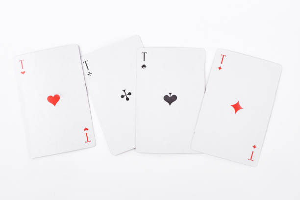 istock Set of card aces on white background. 871182688
