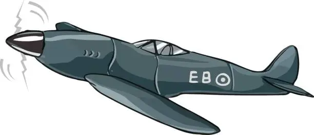 Vector illustration of vector illustration of a Fighter Plane