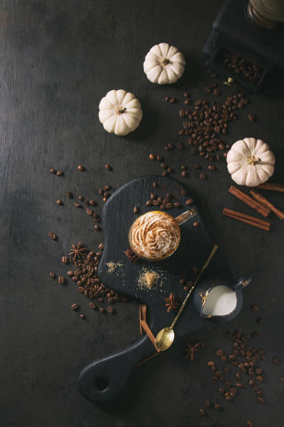 istock Glass of pumpkin latte 871185716