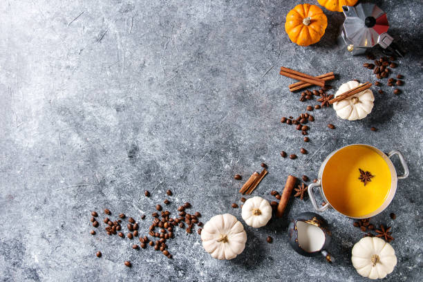 istock Ingredients for pumpkin latte 871185858