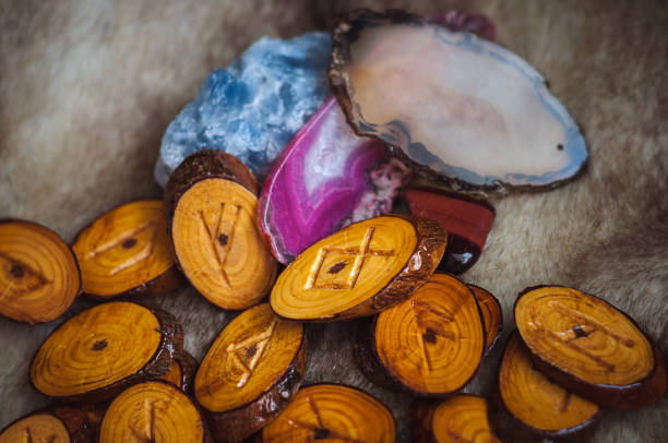 istock wooden runes on the fur 871196914