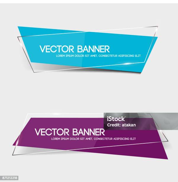 Set Of Transparent Geometric Vector Banners Stock Illustration - Download Image Now - Exploding, Sale, Long