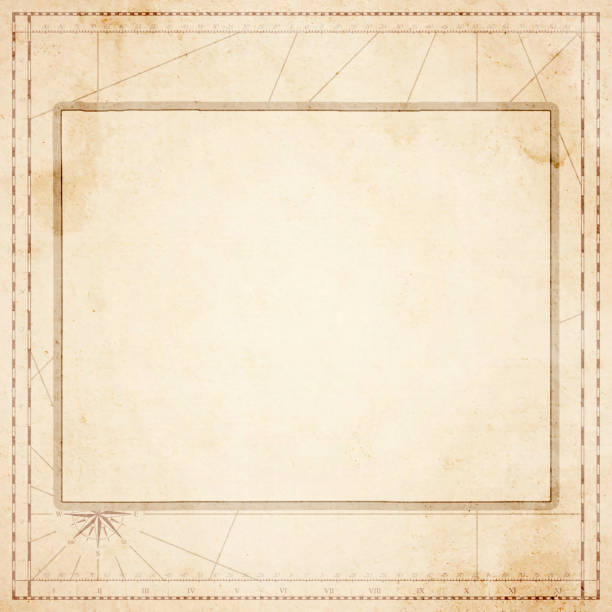 Wyoming map in retro vintage style - old textured paper Map of Wyoming in vintage style. Beautiful illustration of antique map on an old textured paper of sepia color. Old realistic parchment with a compass rose, lines indicating the different directions (North, South, East, West) and a frame used as scale of measurement.Vector Illustration (EPS10, well layered and grouped). Easy to edit, manipulate, resize or colorize. Please do not hesitate to contact me if you have any questions, or need to customise the illustration. http://www.istockphoto.com/portfolio/bgblue vintage maps stock illustrations