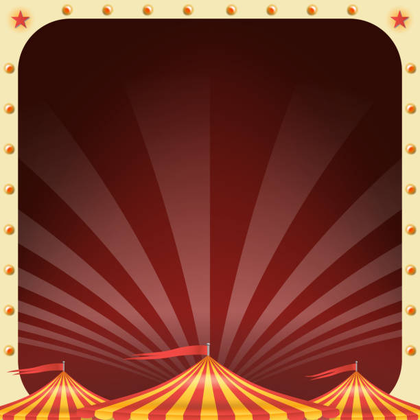 istock Circus Poster Vector. Circus Tent Background. Amusement Park Party. Holidays Events And Entertainment Concept. Illustration 871224068