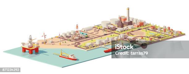 Vector Oil Extraction And Consumption Infographic Stock Illustration - Download Image Now - Isometric Projection, Gas, Crude Oil