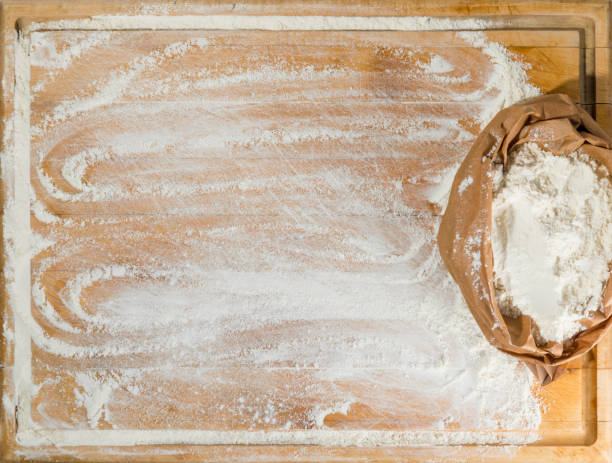istock Cutting board with sack of flour cut 871242782
