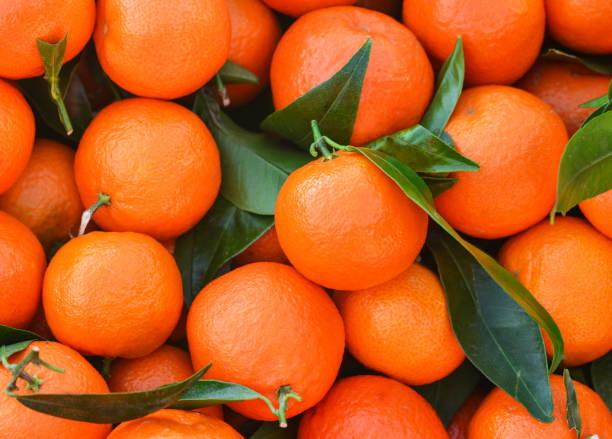 istock Bunch of fresh oranges on a market 871247086