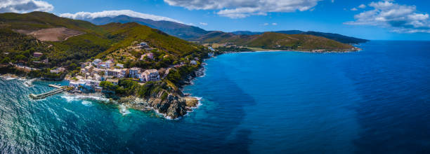 Village in Corsica, France Little village along the sea in Corsica corsica photos stock pictures, royalty-free photos & images