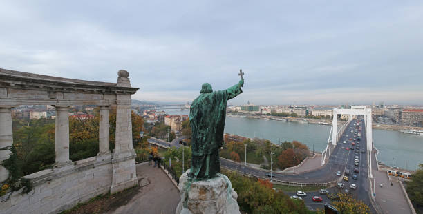 istock Budapest Cityscape from behind the Gellert Monument on the Gellert Hill 871248176