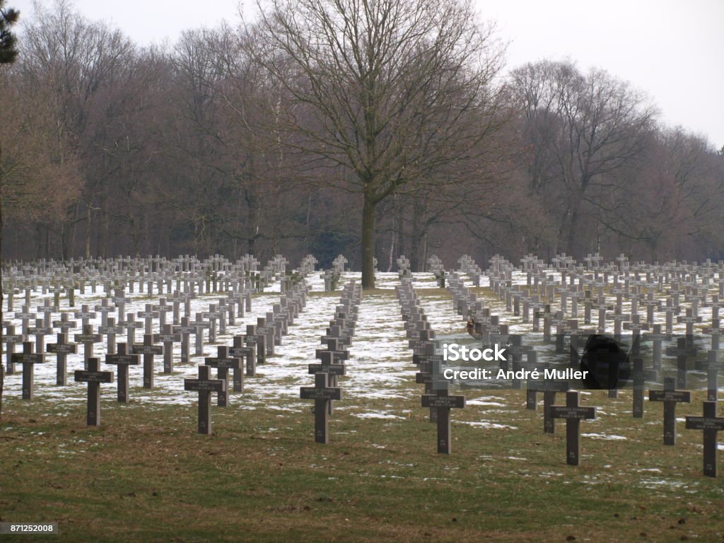 German cemetery in Ysselstein, the Netherlands where victims buried from the battle of Overloon during World war II Battle Stock Photo