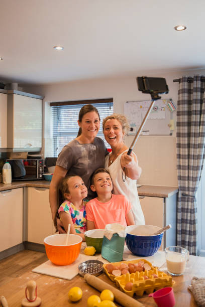 istock Selfie of the family baking 871255458