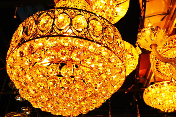 istock Crystal chandelier lamp 871255926