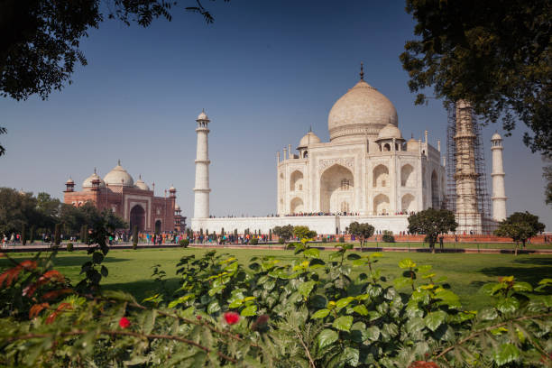 istock Taj Mahal in natural frame. Agra, India 871255936