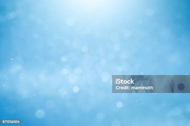 Light Bokeh Stock Photo - Download Image Now - Light Blue, Backgrounds, Blue Background