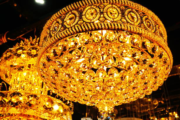 istock Crystal chandelier lamp 871256032