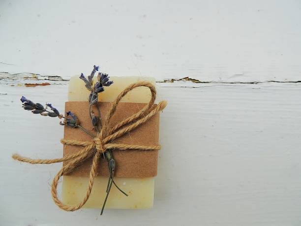 istock Handmade spa bath soap on vintage wooden background. 871258710