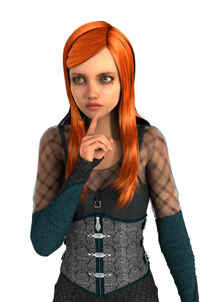 istock 3D rendering teenager girl on white 871263090