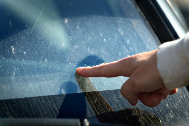 istock Dirty windshield of a car 871263164