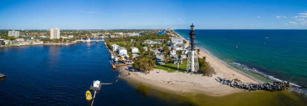 istock Aerial panorama Hillsboro Inlet Lighthouse Florida 871266062