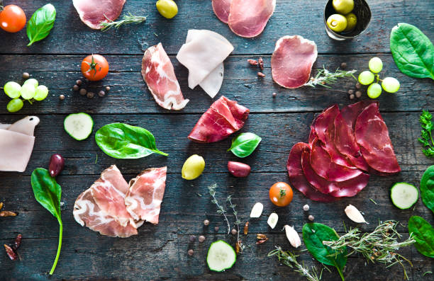 istock Italian ham on wood 871268720